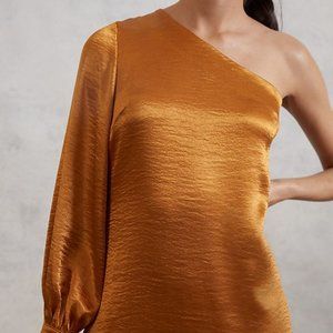 Anthropologie Gold Maxi Dress Orig.$169 M NWT